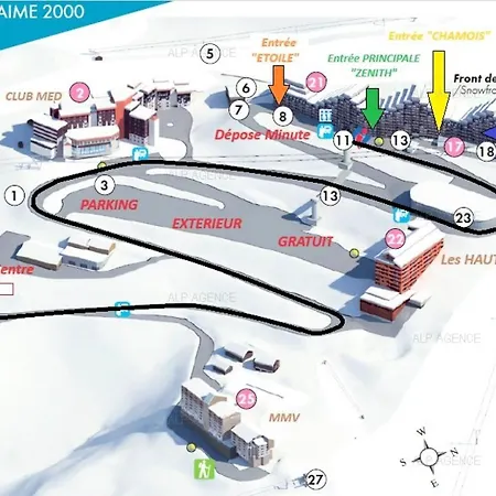 Апартаменты Aime 2000 - 2 Pieces 5/6 Pers - Aime 2000 - Plagne Aime 2000 - Classe 3 - J157a2 Mae-9514 *